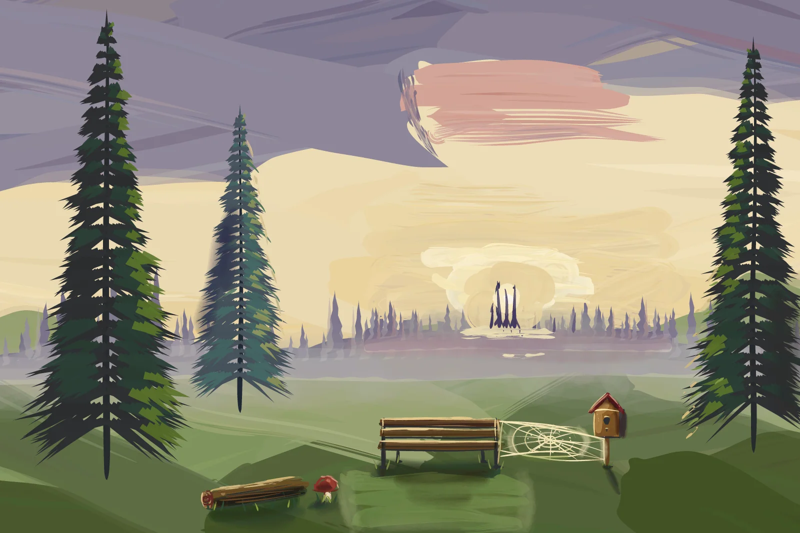 Clearing at First Light, a painting by Captain Underpaint