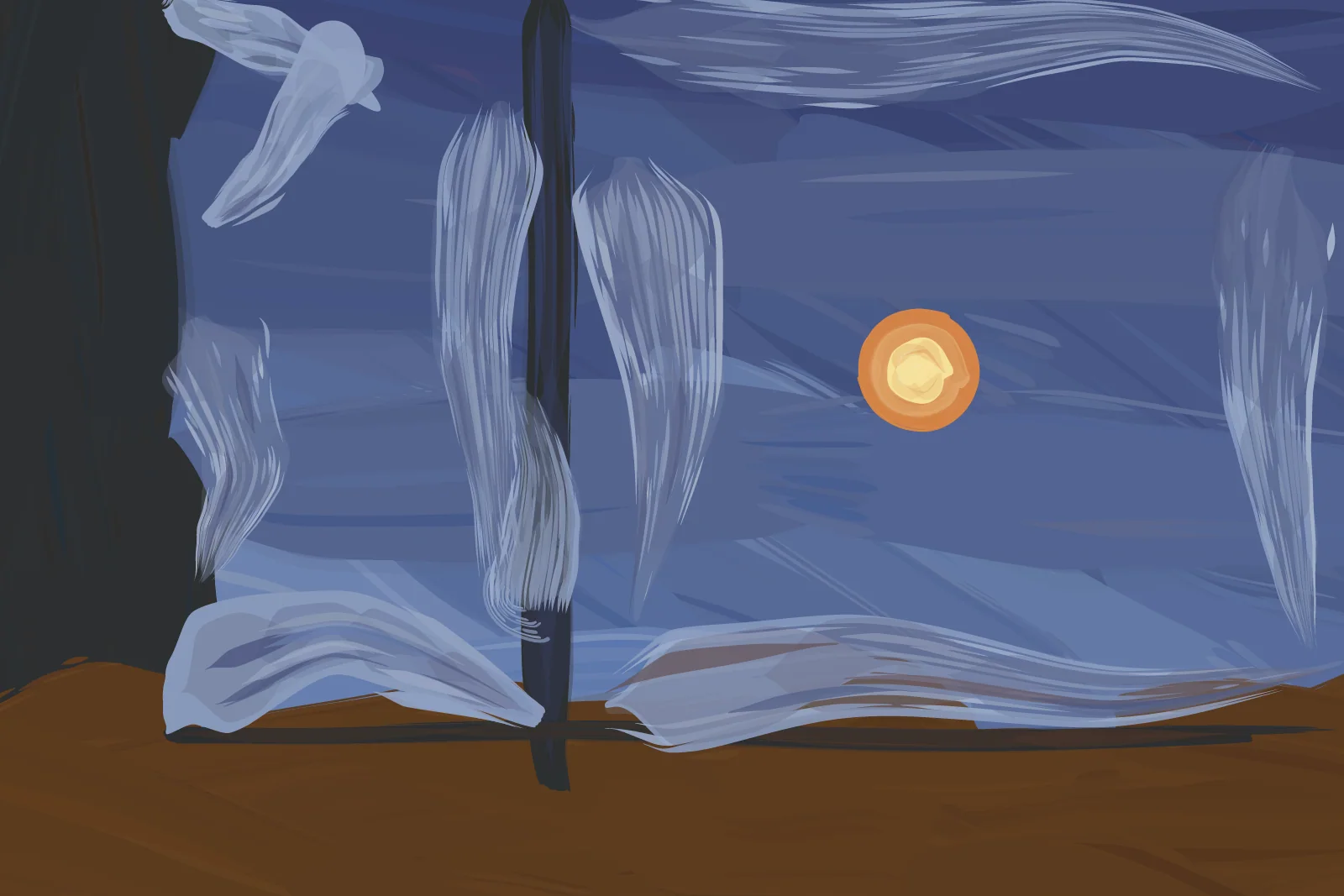 Frost, and a Light Beyond, a painting by Captain Underpaint