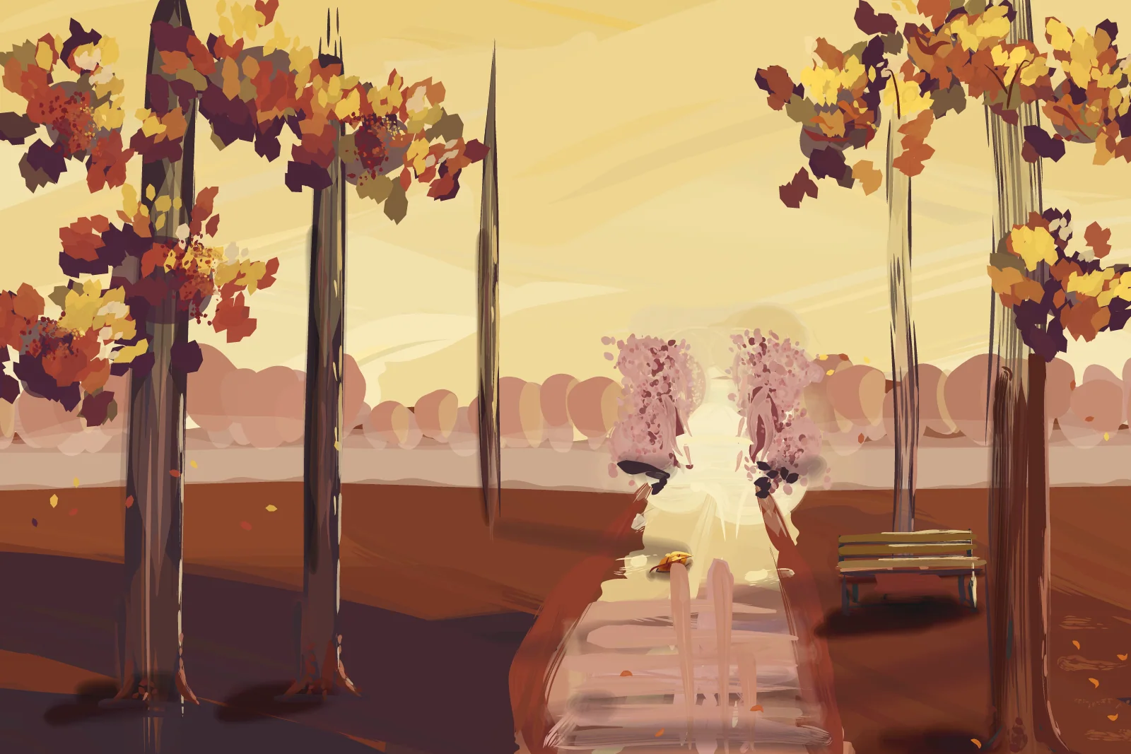 Path Into the Golden Clearing, a painting by Captain Underpaint